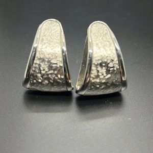 Vintage Joel Powell Silver Tone Clip Earrings